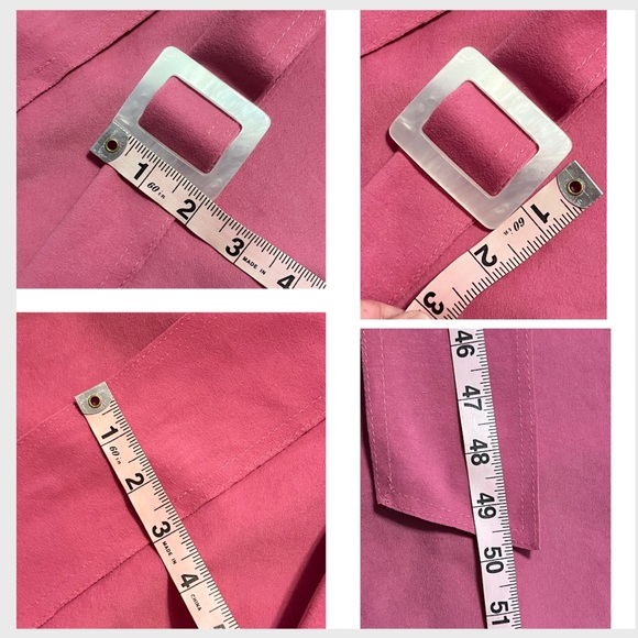 Barbie Pink Pencil Skirt with Two Fabric Belts Mother of Pearl Buckle Sz Medium - Picture 12 of 16